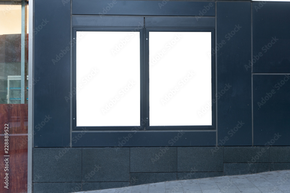 Shop Boutique Store Front with Big Window and Place for Name Shop Boutique Store Front with Big Window and Place for Name