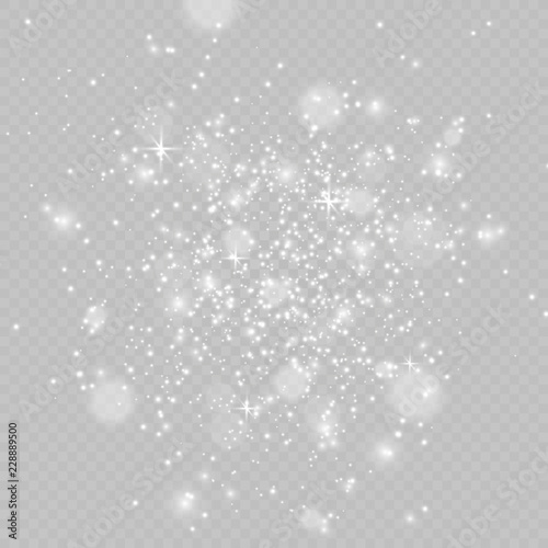 Wallpaper Mural White sparks glitter special light effect. Vector sparkles on transparent background. Christmas abstract pattern. Sparkling magic dust particles Torontodigital.ca
