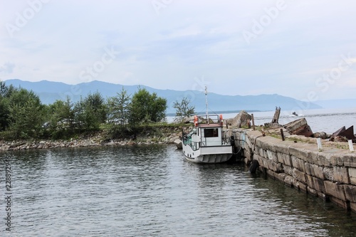 Old boat in the bay