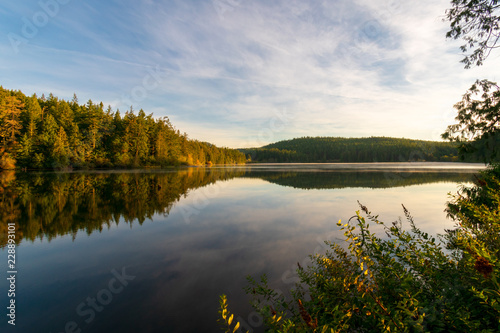 Morning Light Shines On Pass Lake