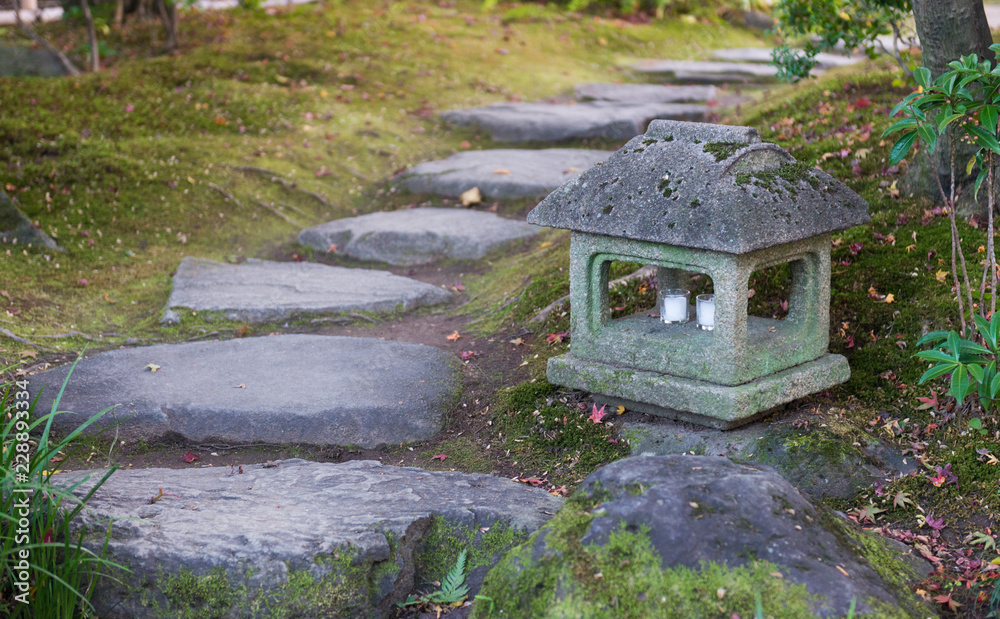 japanese stone lantern in the garden japanese stone lantern in the garden
