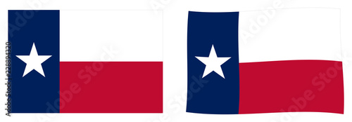 State of Texas flag. Simple and slightly waving version.
