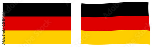 Federal Republic of Germany flag. Simple and slightly waving version.
