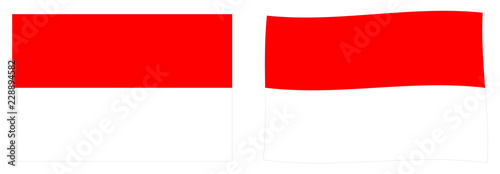 Republic of Indonesia flag. Simple and slightly waving version. Free Download Republic of Indonesia flag. Simple and slightly waving version. - GFXLoad