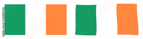 Republic of Ireland (ROI) flag. Simple and slightly waving version.