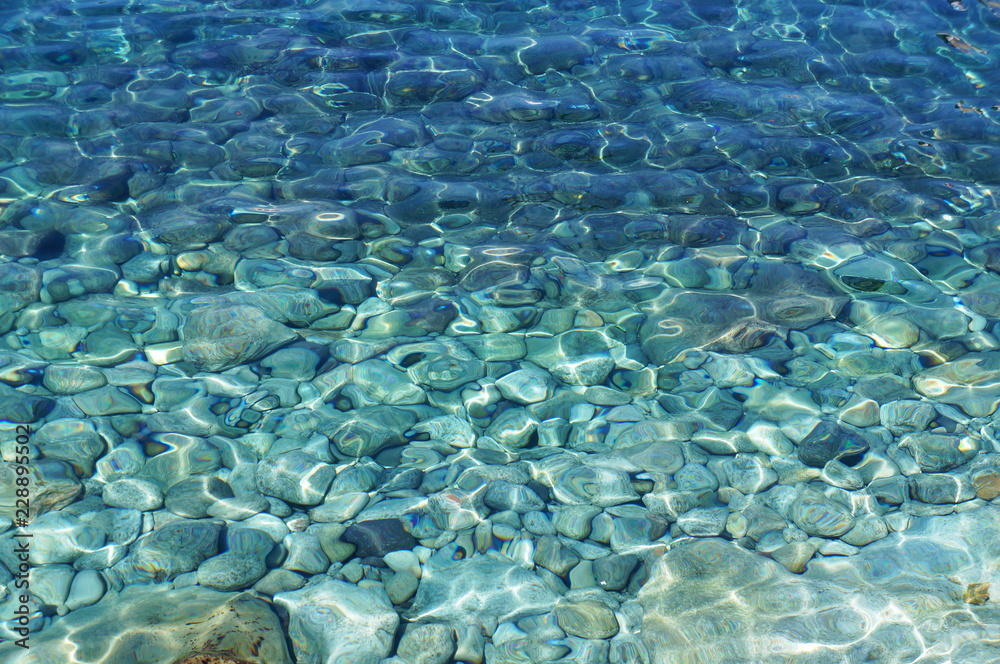 Fototapeta premium Stony bottom off the coast of the island of Majorca, Spain