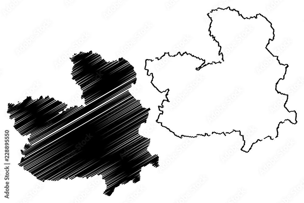 Castilla–La Mancha (Kingdom of Spain, Autonomous community) map vector illustration, scribble sketch Castile–La Mancha map