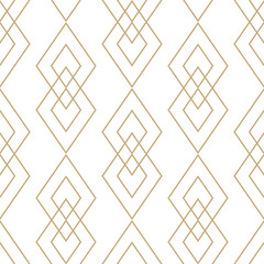 Canvas schilderij Ruiten patronen Luxe gouden art deco ruitjes  © Olgastocker