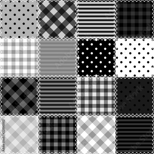 patchwork background with different patterns