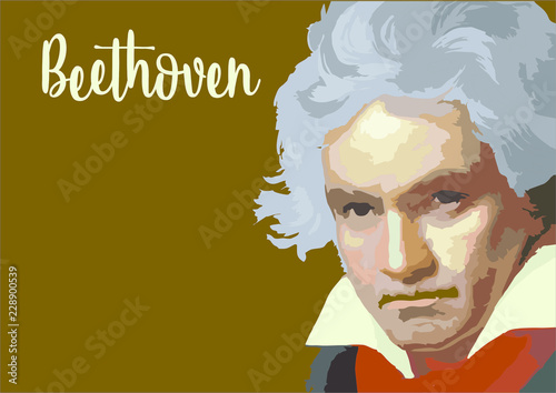 Canvas Print Great composers- Beethoven