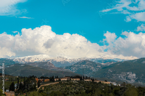 Beautiful view of Sierra Nevada, Granada, Spain