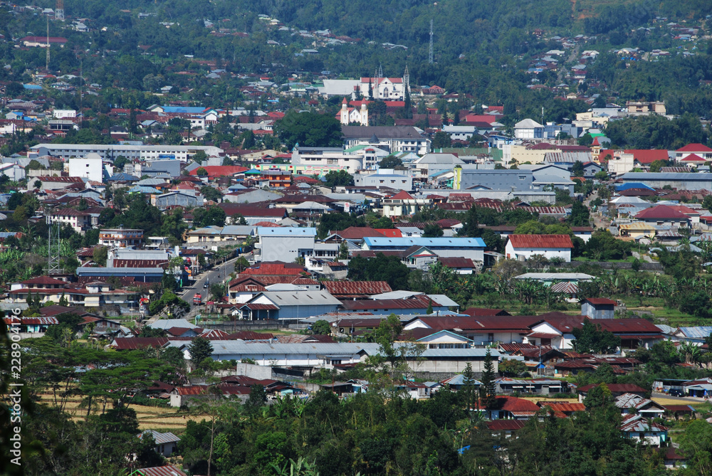 Ville de Ruteng, Florès, Indonesie