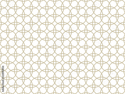 Vector geometric seamless pattern. Linear beige pattern.