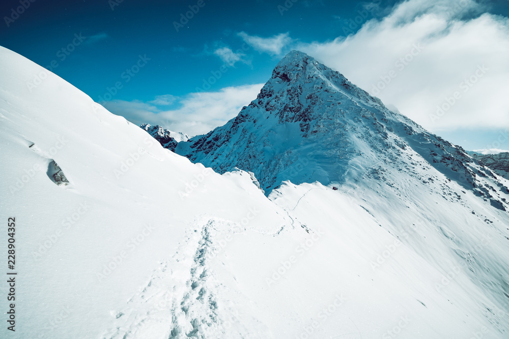 Obraz premium Landscape of Tatra mountains in Winter
