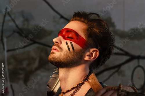 Native American Indian. Stylized photosesion