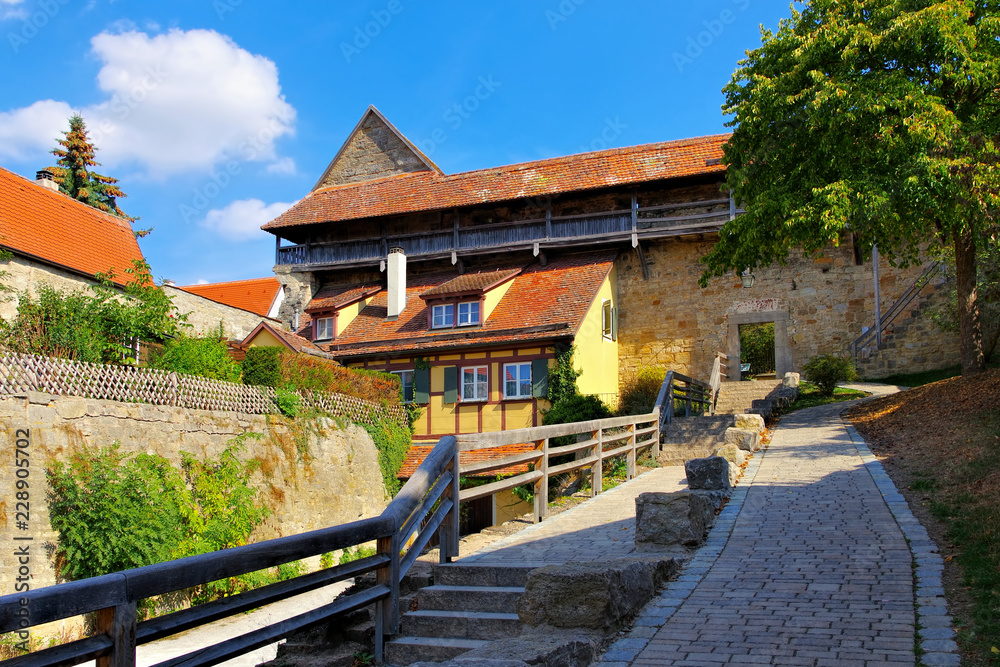 Rothenburg Stadtmauer - Rothenburg in Germany, the city wall