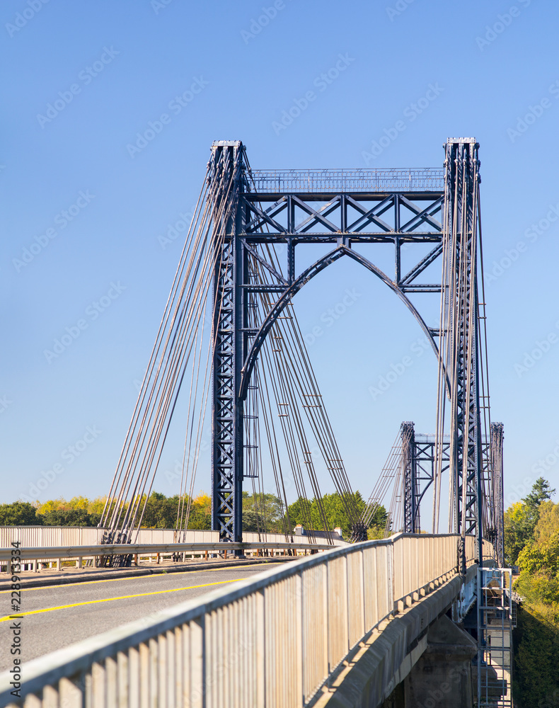 Fototapeta premium bridge construction above river in France 