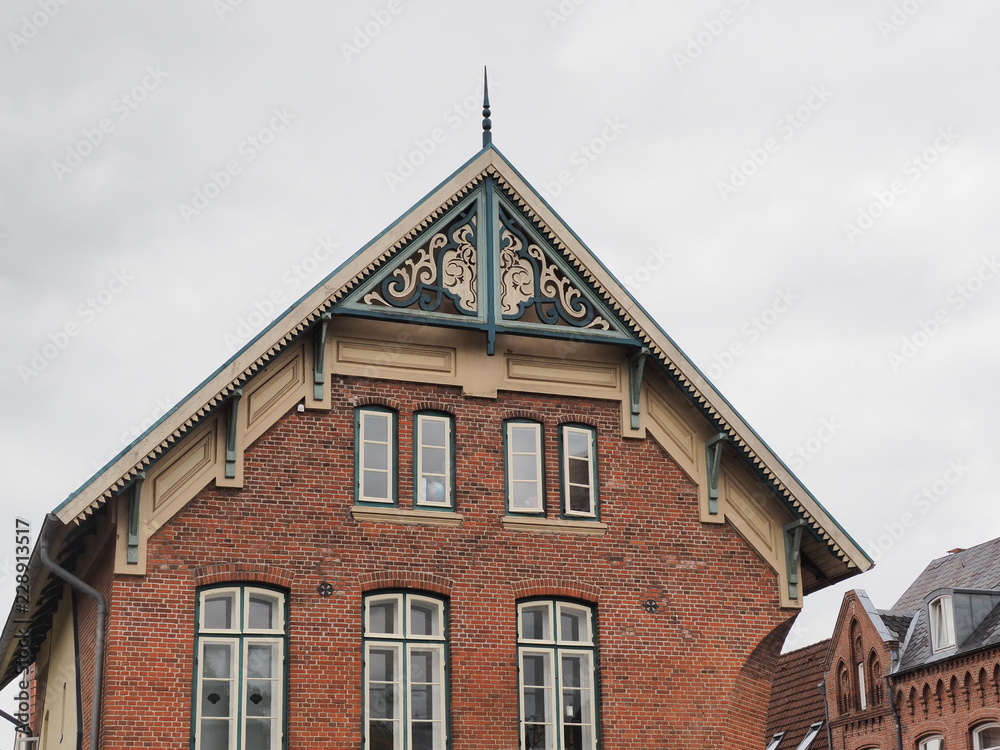 Stadt Friedrichstadt - liegt zwischen den Flüssen Eider und Treene im Kreis Nordfriesland in Schleswig-Holstein 
