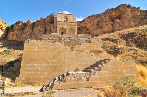 The Diri Baba Mausoleum - of Sheikh Diri Baba, located in Qobustan of Gobustan Rayon of Azerbaijan 