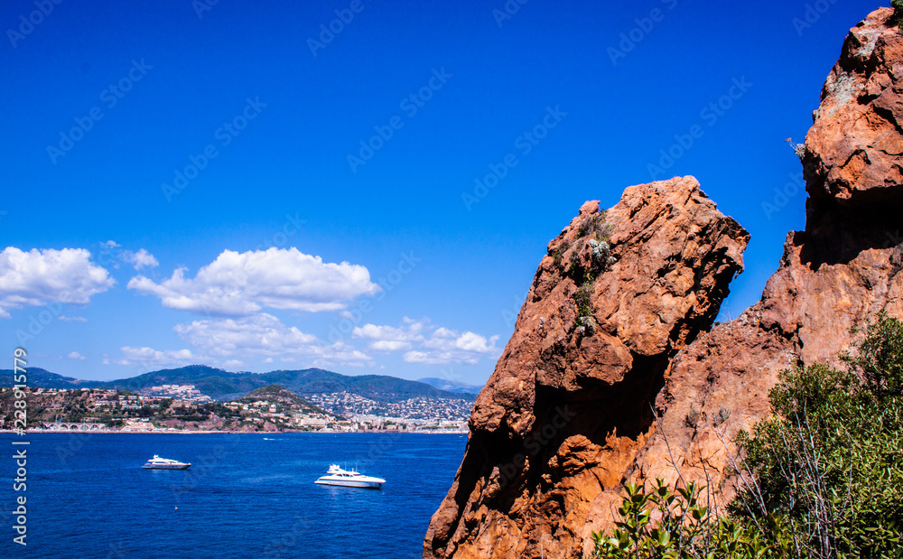 a  landscape of the french coast close to Cannes