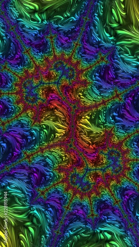 abstract fractal background rainbow