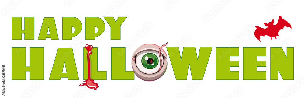 Happy Halloween, Inscription in isolation for cards, invitations, flyer. Vector illustration Happy Halloween, Inscription in isolation for cards, invitations, flyer. Vector illustration