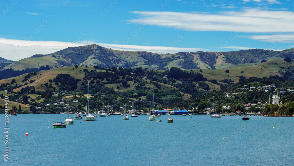 Akaroa Town, Canterbury, South Island, New Zealand