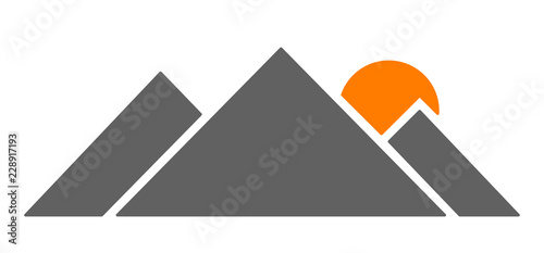 Egyptian pyramids of giza under the sun – stock vector