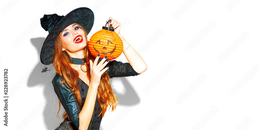 Premium Photo  Witch girl with fancy makeup a halloween holiday