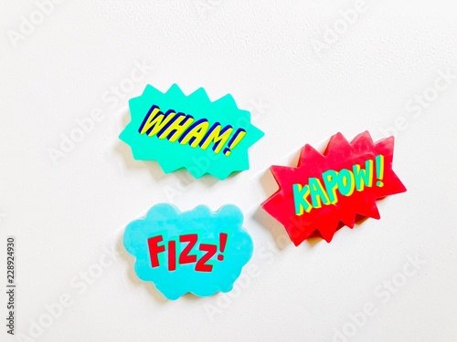 Fototapeta color comic thought bubbles