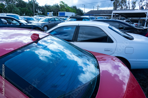 Obraz na plátne parked cars