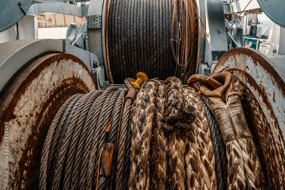 Anchorhandling Tug Supply AHTS vessel Towing and anchor handling winch