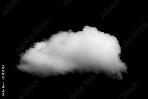 Black sky and single with cloud isolated on black background