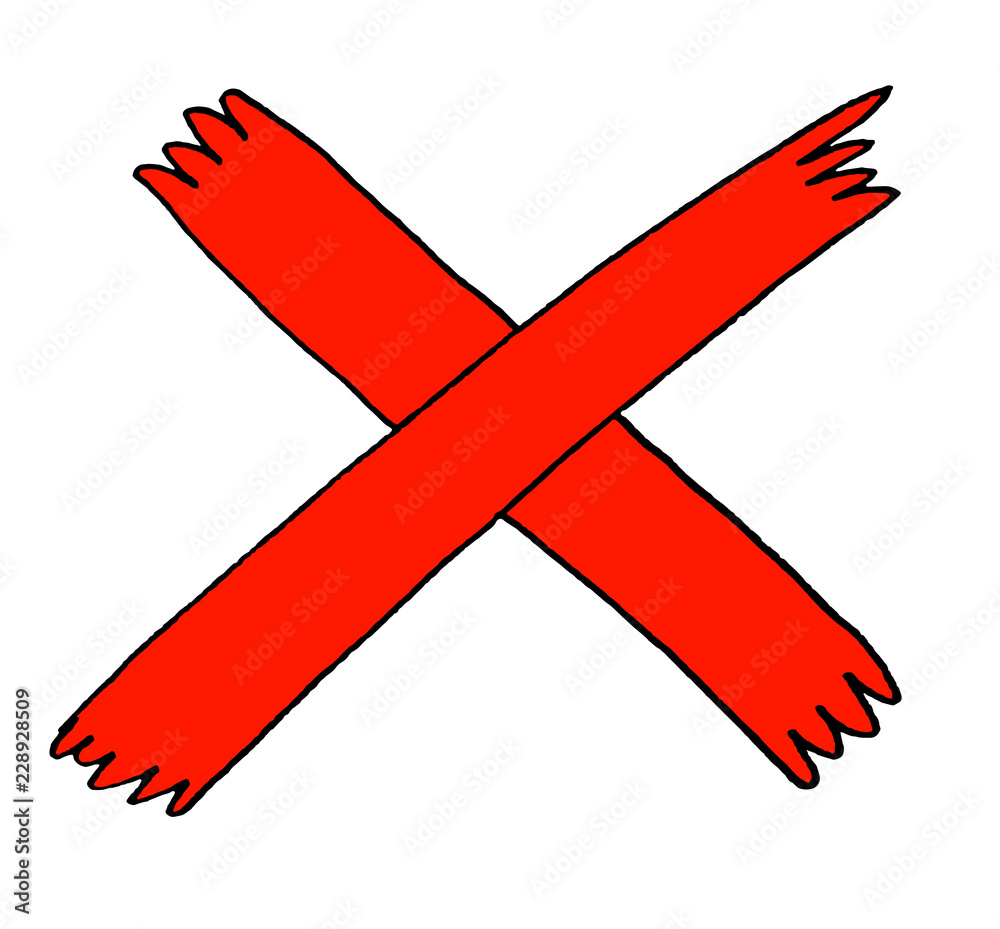 Simple symbol of an X to cross something Stock Illustration Adobe Stock