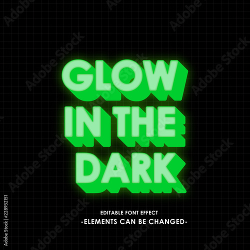 Glow in the dark text style