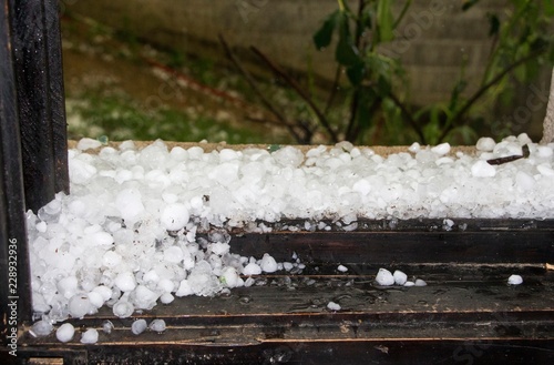 Fotografie Hail on window