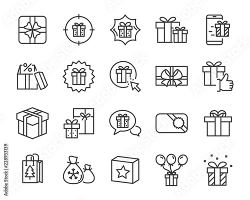 gift box set icons