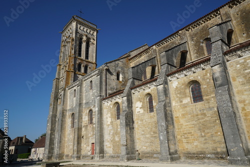 Fototapeta Naklejka Na Ścianę i Meble -  Vezelay, France-October 16, 2018: Basilica Sainte-Marie-Madeleine in Vezelay