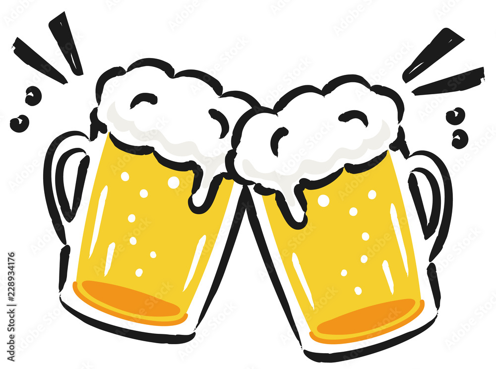 乾杯のイラスト 手書き風 Stock Vector Adobe Stock