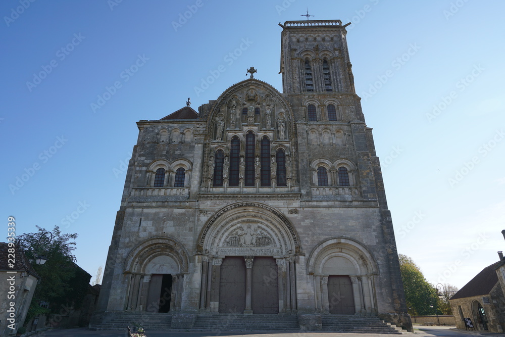 Vezelay, France-October 16, 2018: Basilica Sainte-Marie-Madeleine in Vezelay