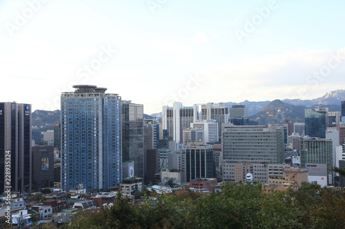 The Skyline of Seoul, Capital of South Korea