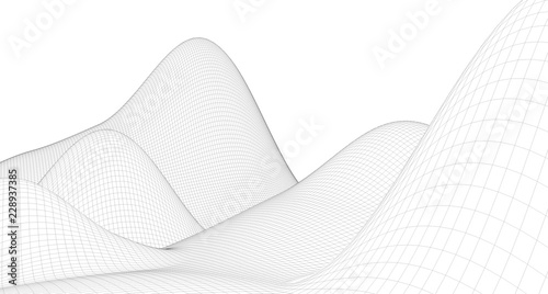 Abstract terrain wireframe landscape background.