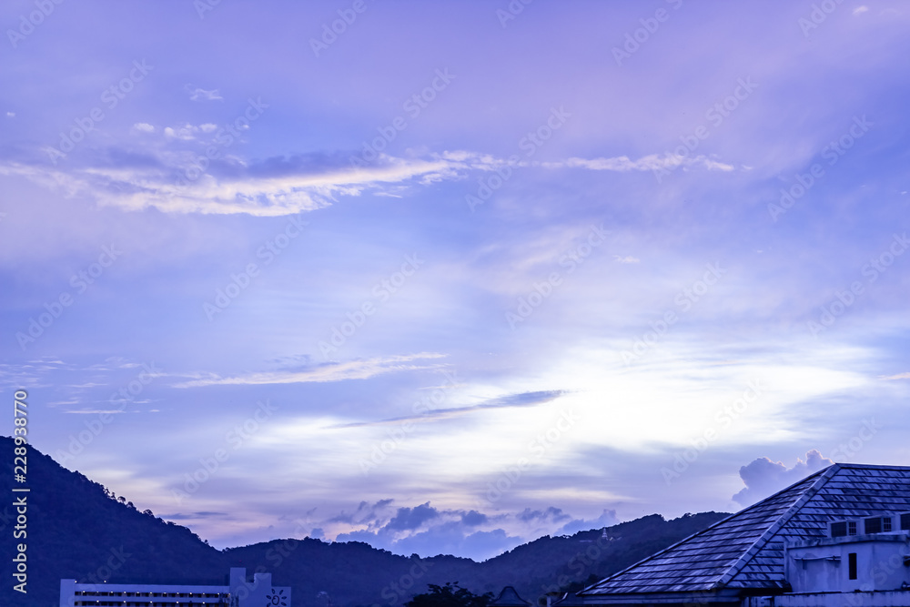 A dramatic sunrise over the city of Patong from the southern hillside.