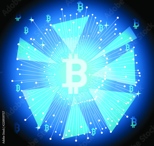 bitcoin abstract vector illustration