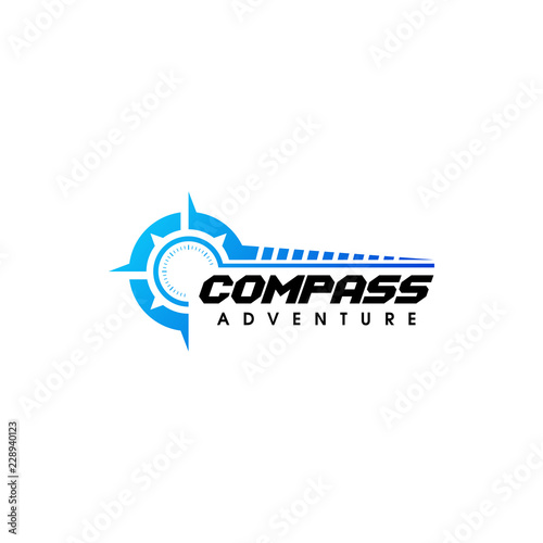 adventure logo design compass icon symbol