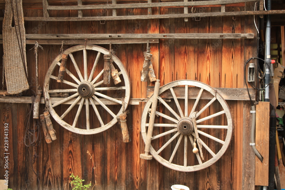 old wooden cart