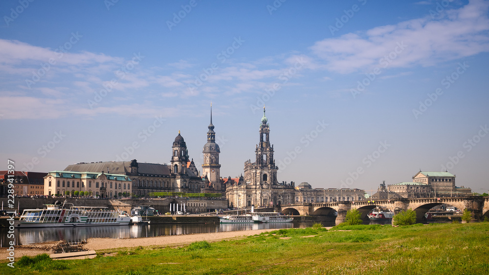 Dresden Elbufer Panorama