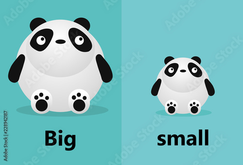 Opposite Big And Small Opposite English Words Big And Small On White Background Panda Illustration Vector Stock Vector Adobe Stock Opposite Big And Small Opposite English Words Big And Small On White Background Panda Illustration Vector Stock Vector Adobe Stock