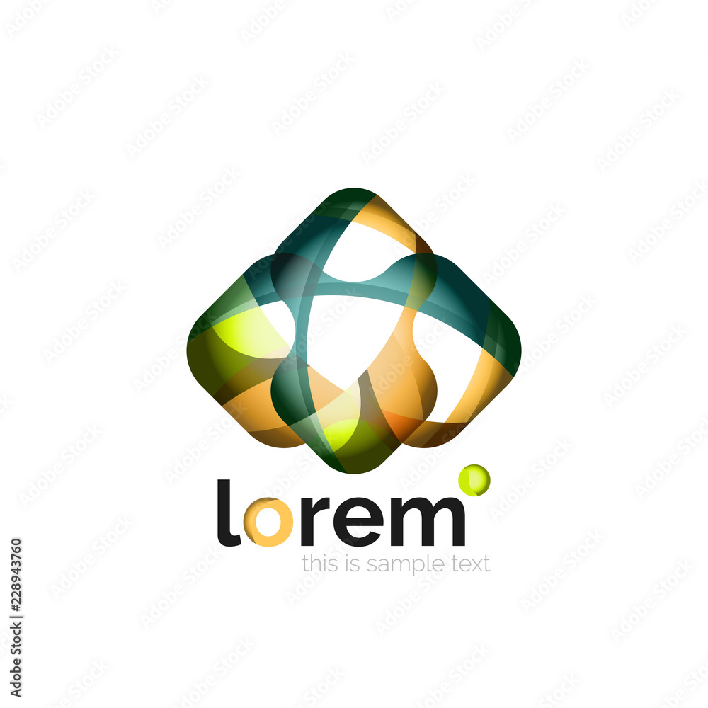 Geometric convergence vector business icon Geometric convergence vector business icon