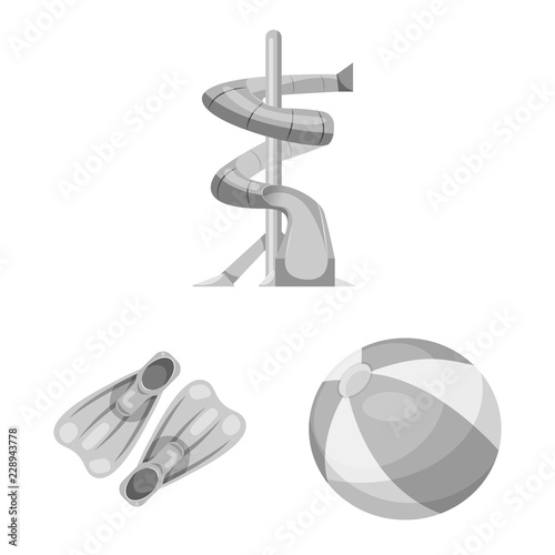 Vector design of pool and swimming logo. Set of pool and activity stock vector illustration.